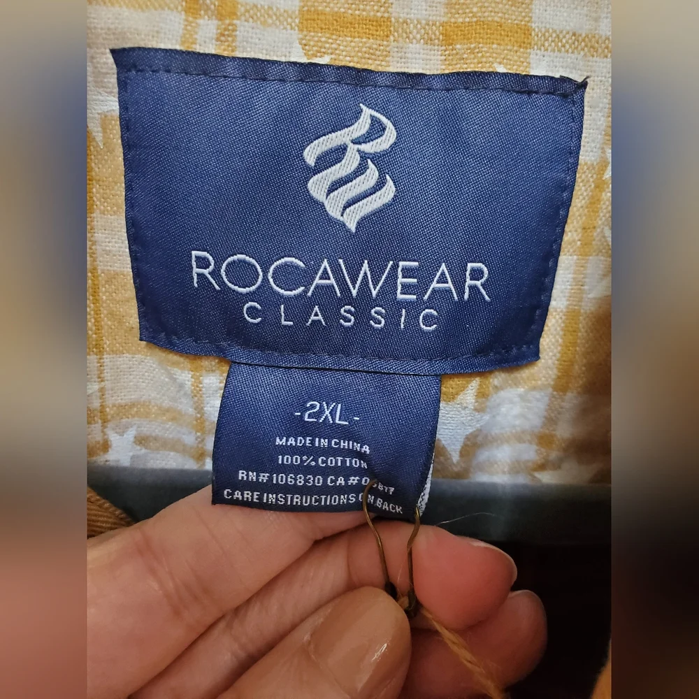 Rocawear Multicolor Plaid Button Down Shirt 2XL XXL - Picture 9 of 12